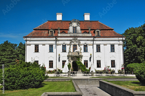 Palace from 1746 built by the architect David Sigismund von Zedlitz und Leipe. Kraskow, Lower Silesian Voivodeship, Poland.