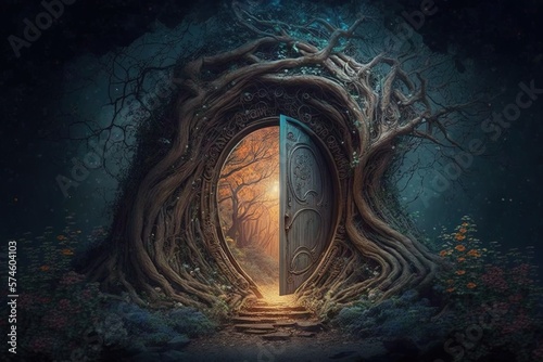 Mystical Gateway to a World of Enchantment - Enter the Magic Shop Generative AI photo