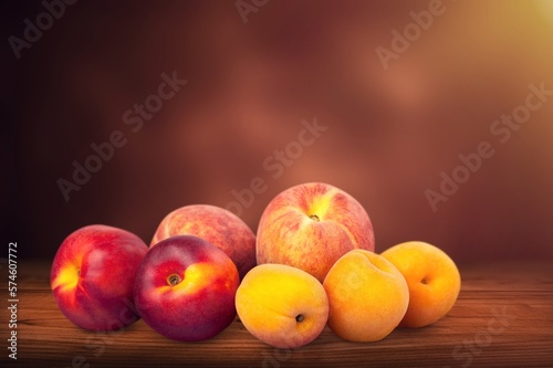 Orange fresh tasty ripe apricots fruits