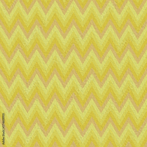 Chevron seamless pattern, yellow chevron or zigzag pattern background with watercolor paper texture