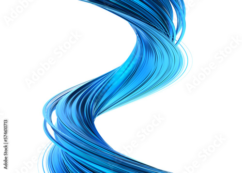 Fototapeta Naklejka Na Ścianę i Meble -  Futuristic blue shape, 3d render