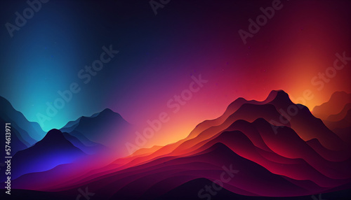 sunset over mountains