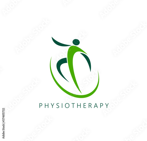 Physiotherapy, back paint therapy and massage icon