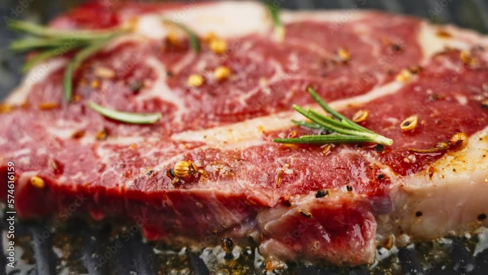 A delicious fried steak video A delicious fried steak video