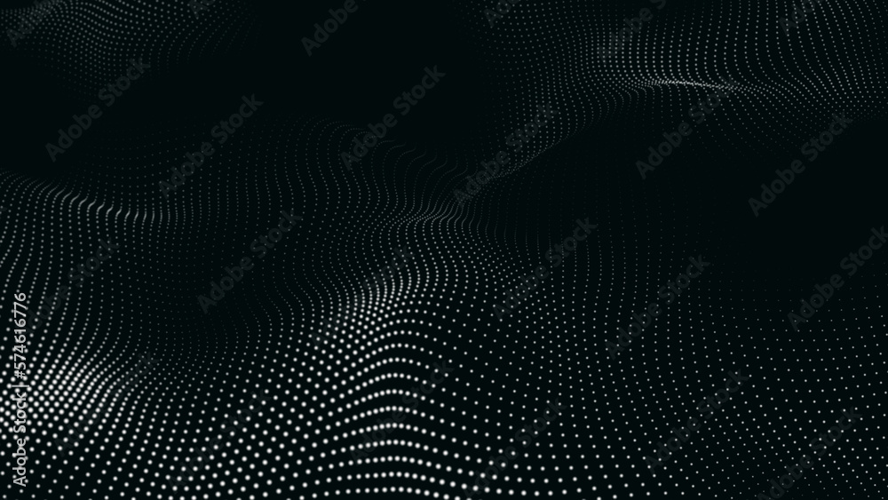 Black and white Abstract Trapcode Form digital particle wave and lights background. Animation cyber or technology background. Abstract technology wave. Black and white Abstract Trapcode Form digital particle wave and lights background. Animation cyber or technology background. Abstract technology wave.