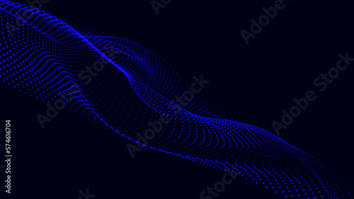 Animation cyber or technology background. Abstract technology wave. Looping animated background made with trapcode form. Abstract digital forms background.