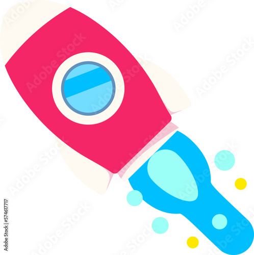Rocket Startup launcher sign ship project business finance Flat
