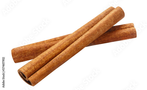 Fototapeta Naklejka Na Ścianę i Meble -  Delicious cinnamon sticks cut out