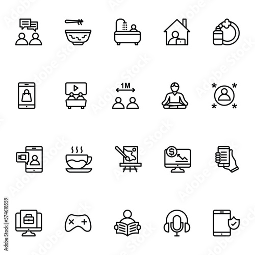 Outline icon for Stay at Home