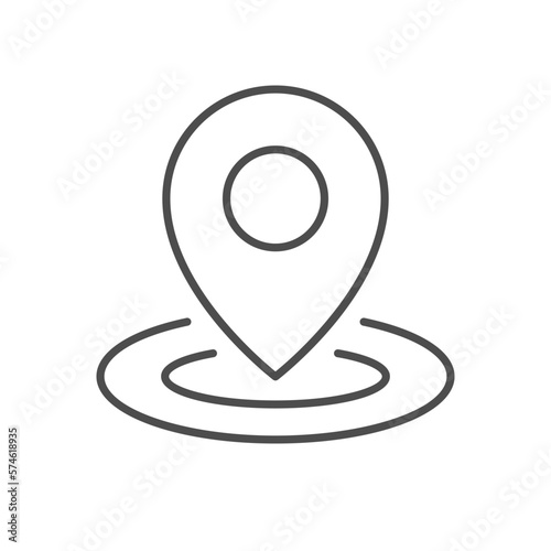 Free Download Location pin line outline icon - GFXLoad