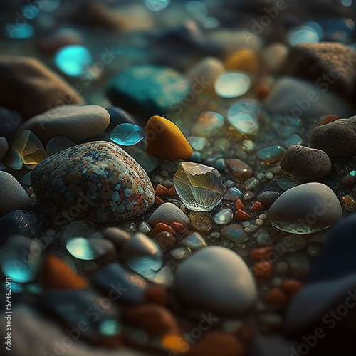 pebbles and shells