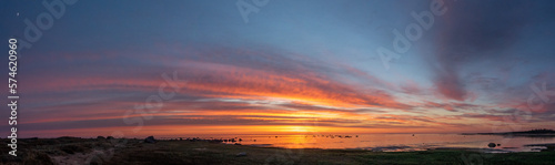 Beautiful sunset at seaside.