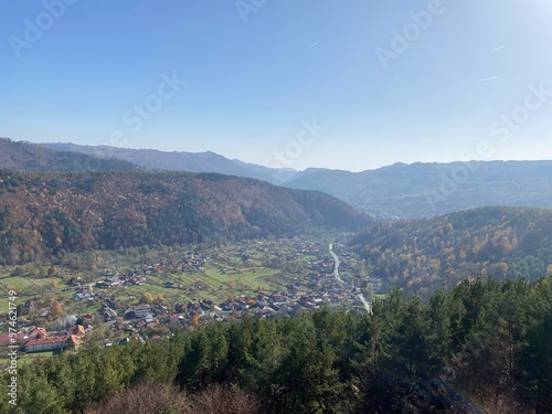 Carpathian mountains landscape Romania Stoenesti Arges Coltul Albinei