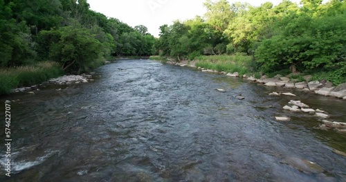 Flying Fast and Close to Running River photo