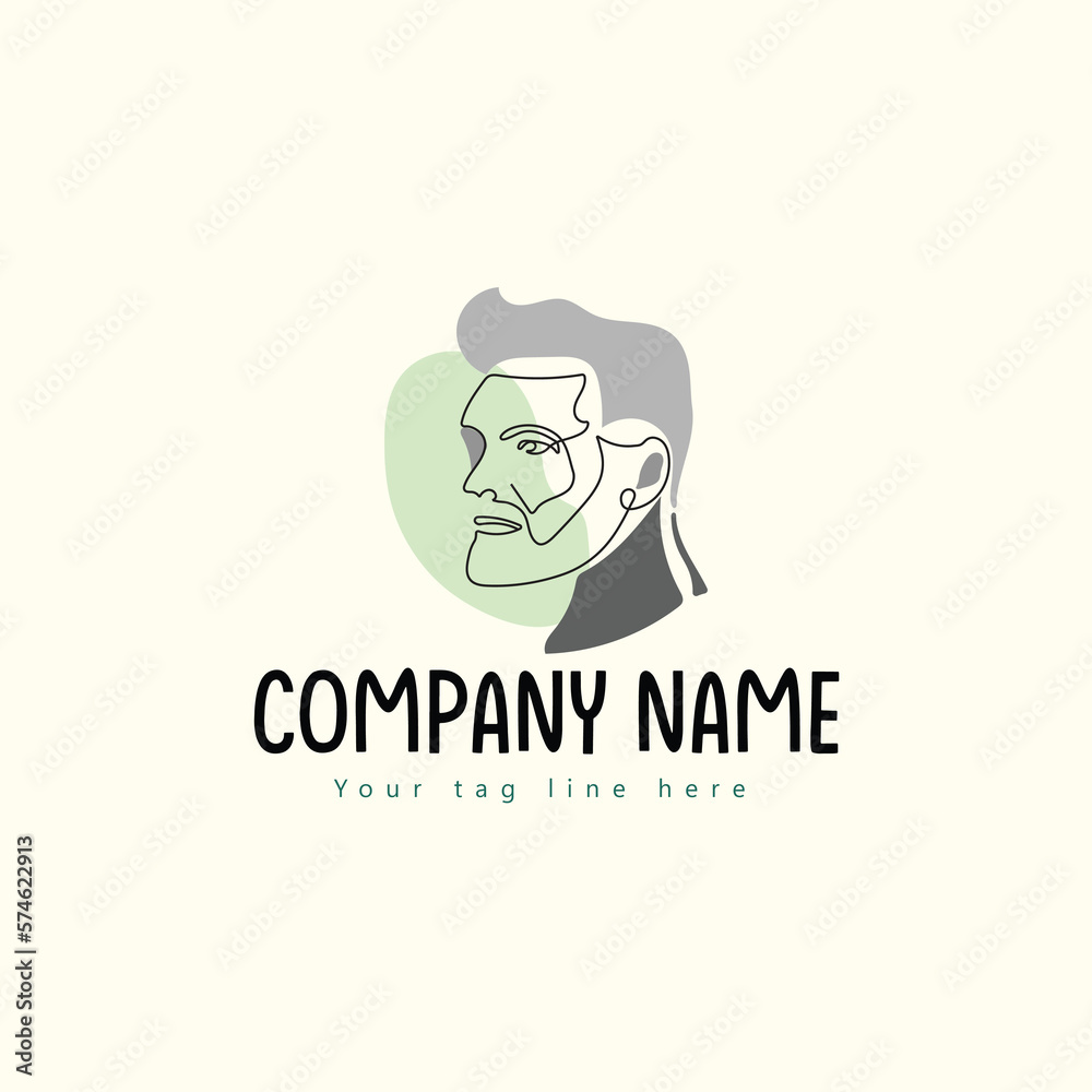 Obraz premium Minimal line art logo