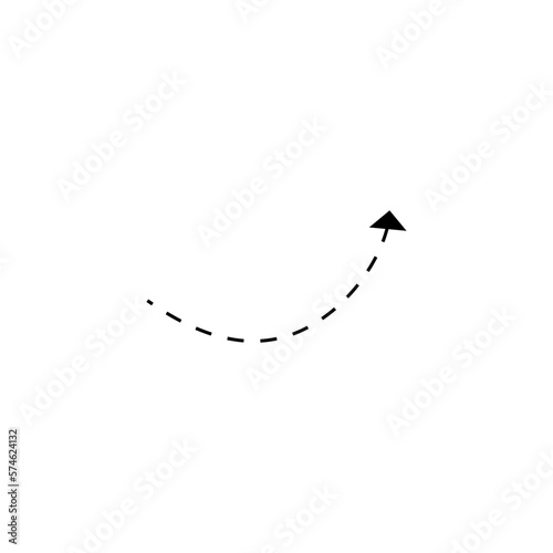 Dashed Line Directional Arrow