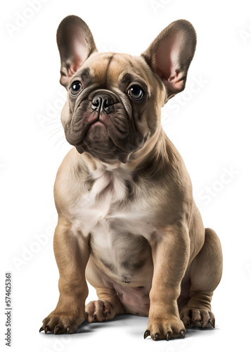 French Bulldog portrait, isolated background. Generative Ai © FP Creative Stock