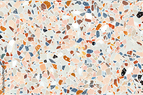 Terrazzo illustration. Marble mosaic stone background.
