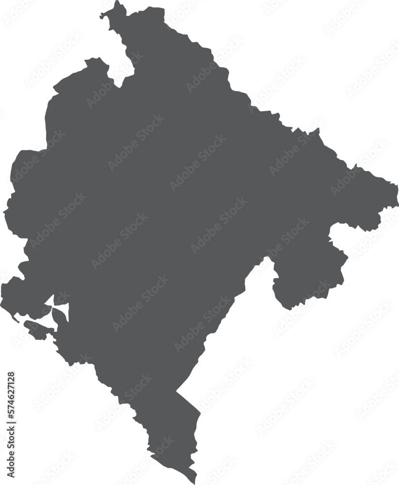 vector illustration of Montenegro map