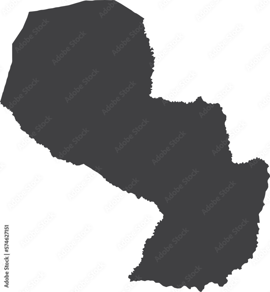 vector illustration of Paraguay map