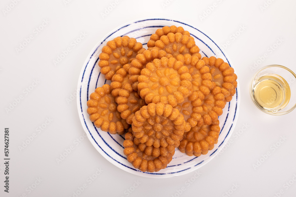 Yakgwa cookies eaten on Korean New Year's Day Yakgwa cookies eaten on Korean New Year's Day