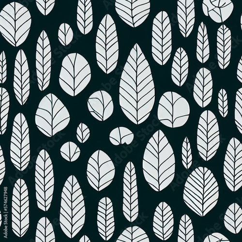 Seamless background with leaves