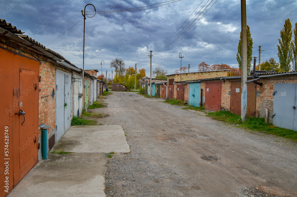 Brick garages for cars in Ukraine