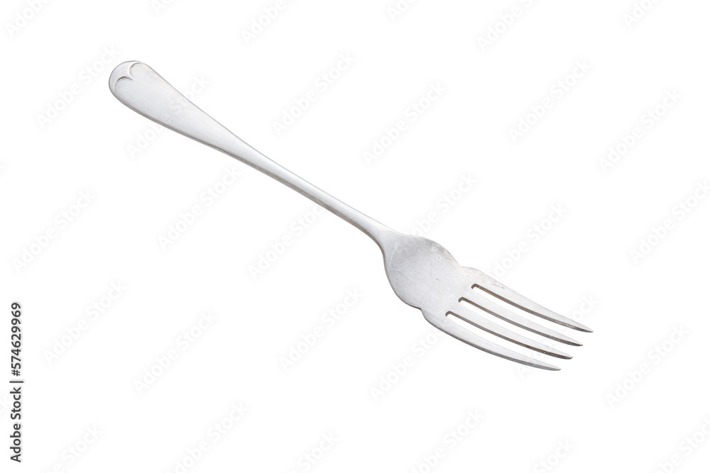 Old metal fork, cut out, photo stacking Old metal fork, cut out, photo stacking