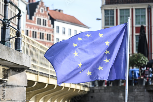 Fototapeta Naklejka Na Ścianę i Meble -  drapeau europe europeen CEE EEC