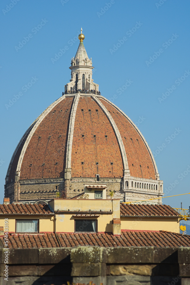 The Brunelleschi's Dome. Florence Cathedral, Tuscany, Italy 