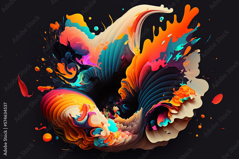 Exploring the World of Abstract Art through Generative AI-Generated Colorful Designs