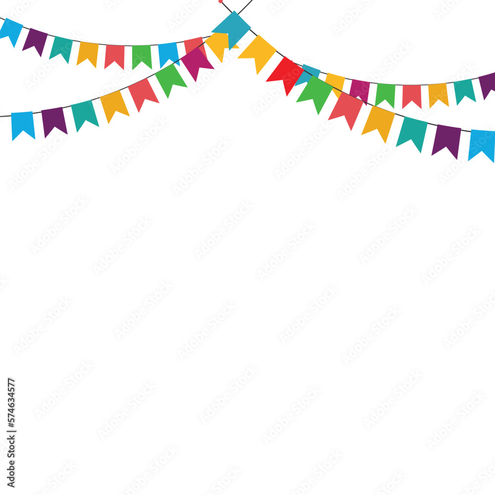 Party bunting background with copy space, birthday card background Party bunting background with copy space, birthday card background