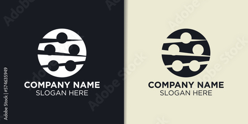 roll cinema logo design vector, film production logo template