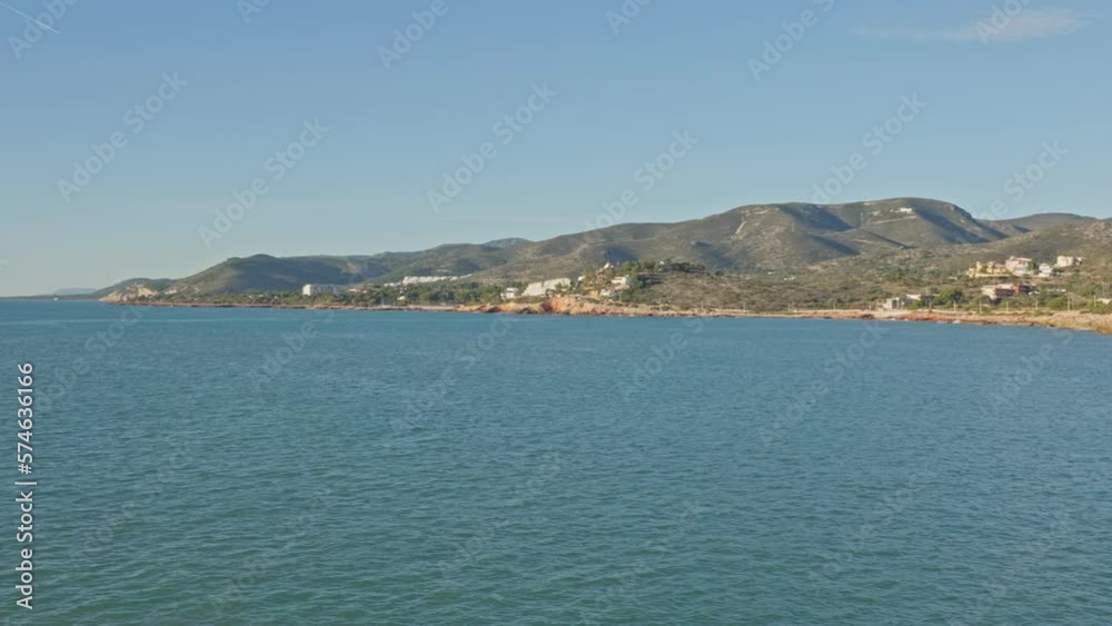 Panoramic view from the port of Peniscola on the coast and town as well as the castle Panoramic view from the port of Peniscola on the coast and town as well as the castle