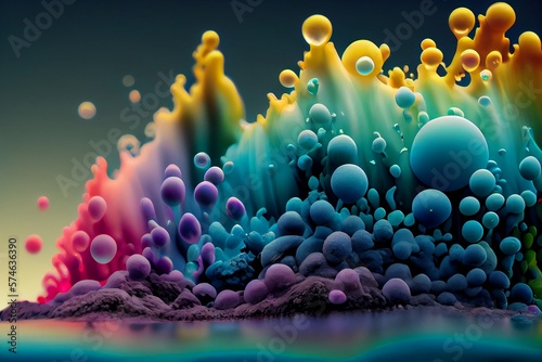 background with bubbles, AI © Ольга Чеботаева