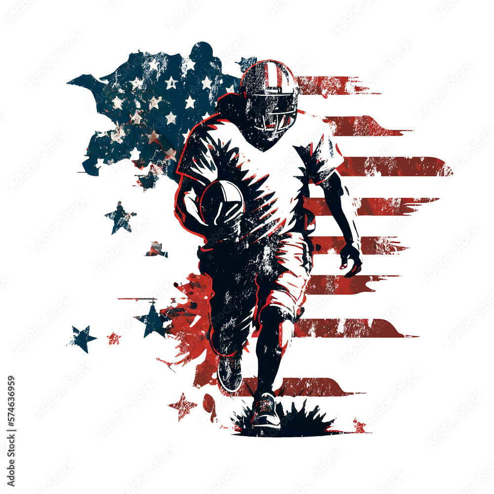 American Football Grunge Background, partly generative ai American Football Grunge Background, partly generative ai
