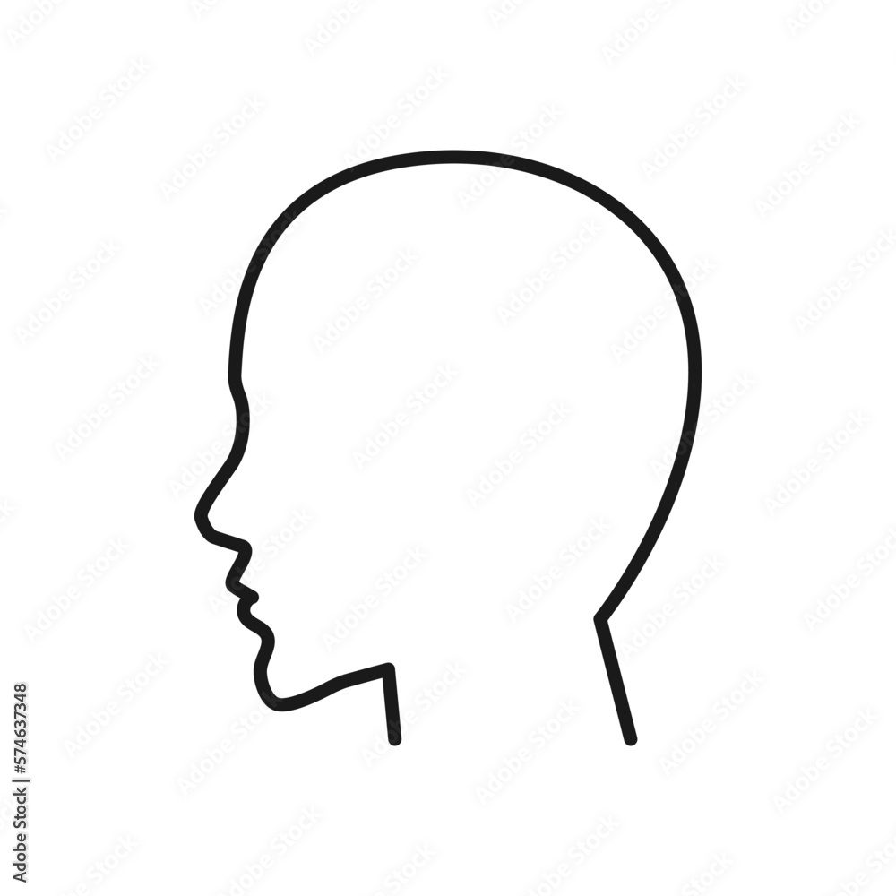 human head icon vector illustration