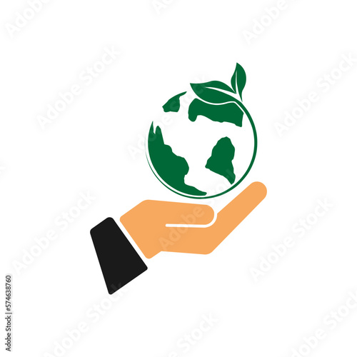 Eco friendly icon. Environmental sustainability simple symbol. vector illustration