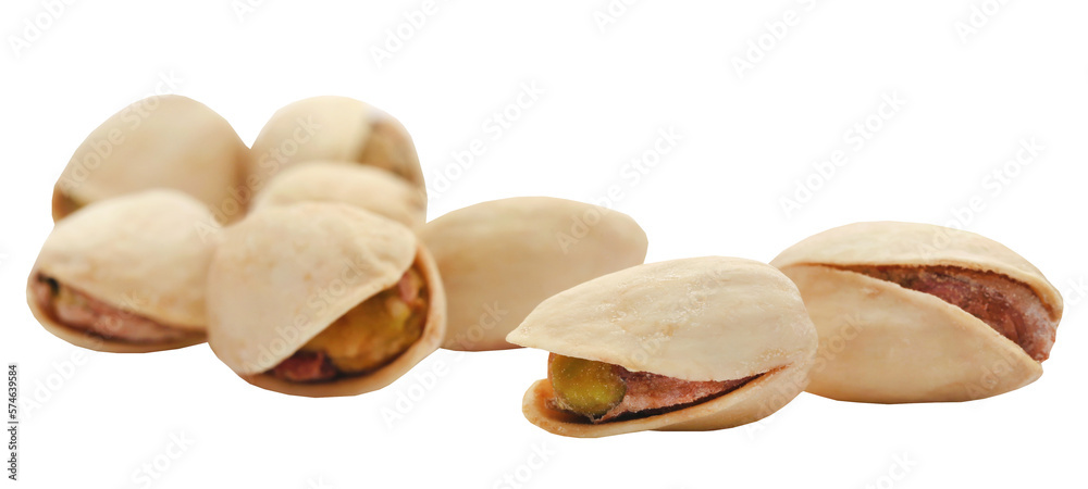 Closeup of some roasted pistachio