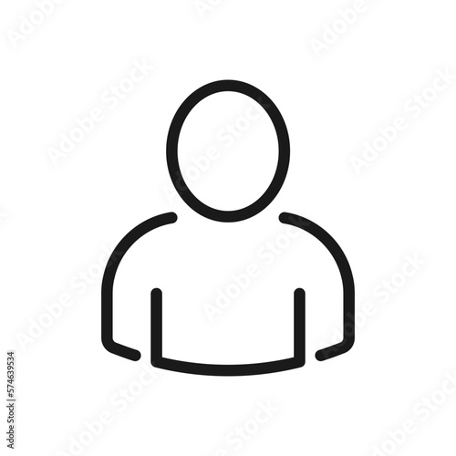 User profile avatar line black icon icon vector. color editable