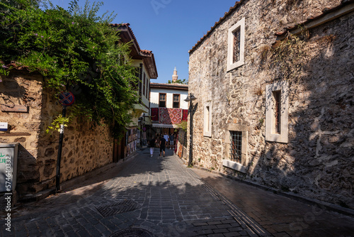 Kalei  i with historical houses in Antalya