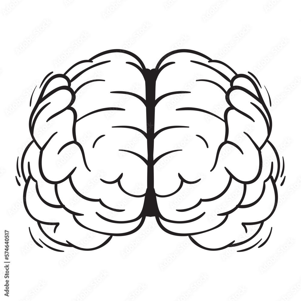Fototapeta premium Brain vector. Suitable for part of the body icon, sign or symbol