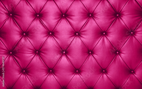 Pink leather capitone background texture