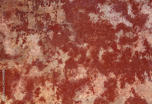 Grunge red brown old painted stone wall © breakingthewalls