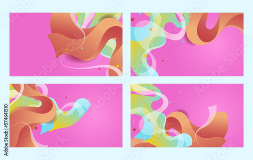 Colorful geometric background. Fluid shapes composition. Eps10 vector. 
