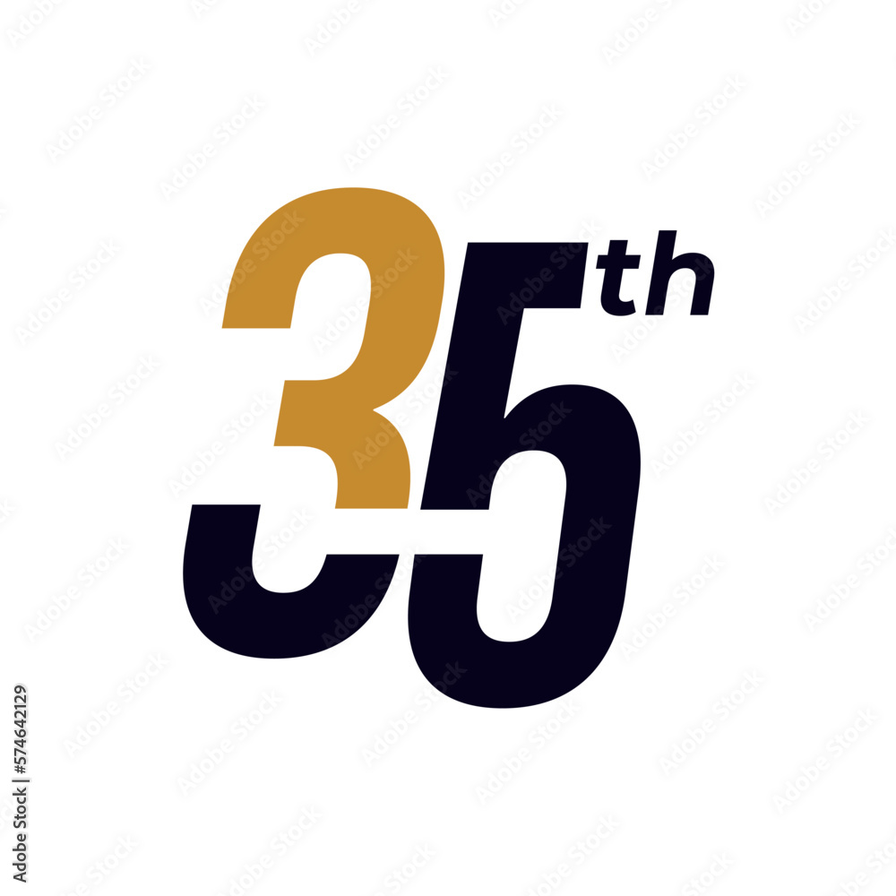 35th year anniversary celebration logo design