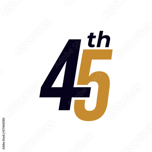45th year anniversary celebration logo design photo