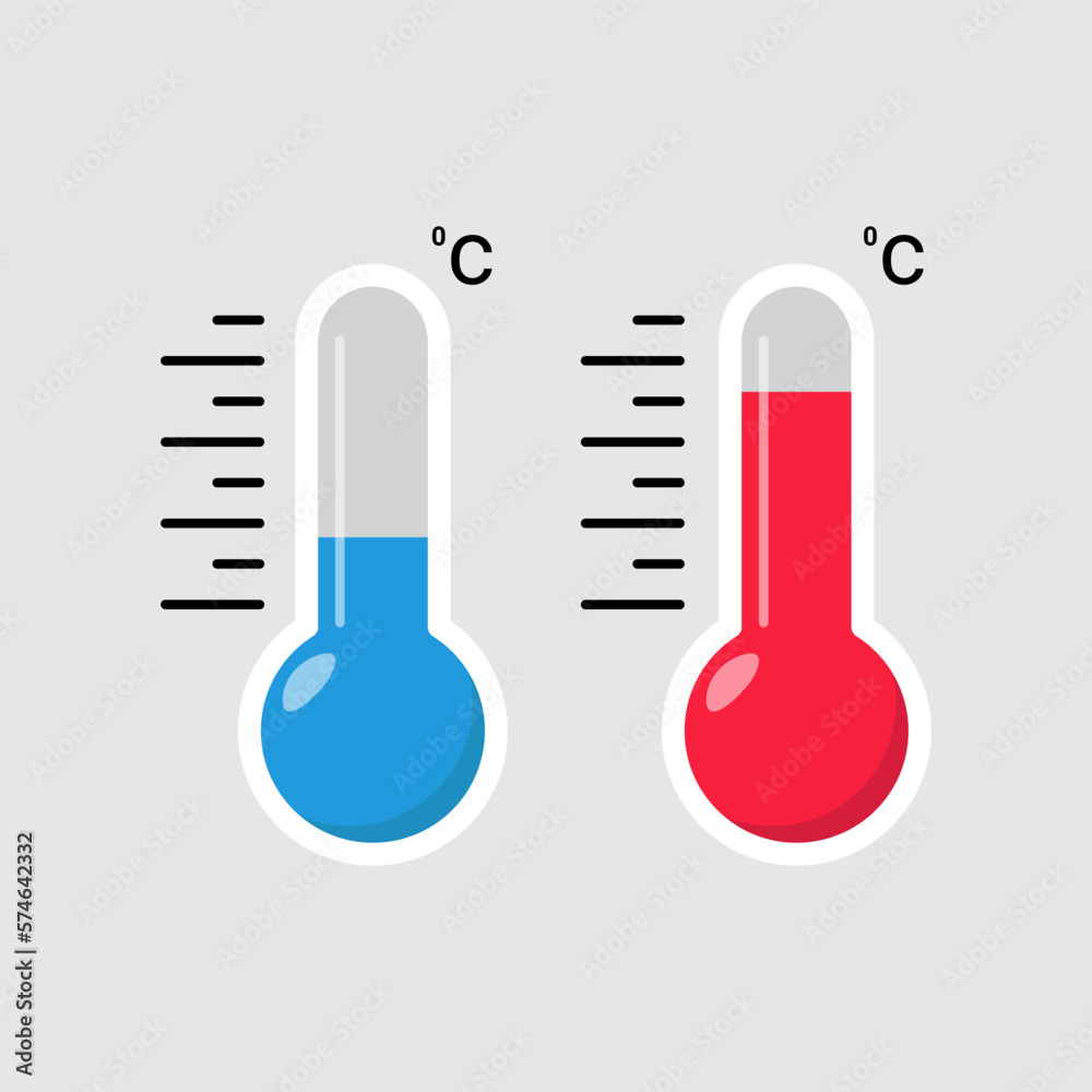 Temperature gauge for heat and cold in Celsius Temperature gauge for heat and cold in Celsius