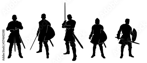 Roman Warrior: A Collection of Black and White Silhouettes Depicting the Strength and Valor of a Roman Soldier