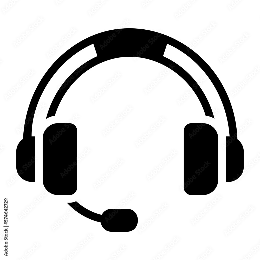 headphones glyph icon